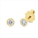 Ohrstecker Zarge Gelbgold 18kt 0,32 Diamantschmuck mit 2 Diamanten - 2U136
