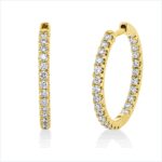 Creolen Gelbgold 18kt 0,73 Diamantschmuck mit 52 Diamanten - 2U144