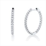 Creolen Weißgold 18kt 0,73 Diamantschmuck mit 52 Diamanten - 2U144