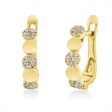 Creolen Gelbgold 18kt 0,15 Diamantschmuck mit 42 Diamanten - 2U150