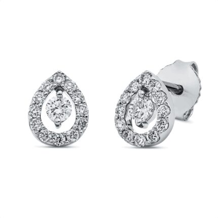 Ohrstecker Weißgold 18kt 0,31 Diamantschmuck mit 26 Diamanten - 2U153