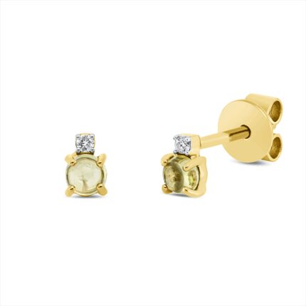 Ohrstecker 4er-Krappe Gelbgold 18kt 0,02 Diamantschmuck Farbstein 0,31 ct - 2U188