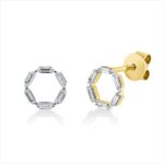 Ohrstecker Gelbgold 18kt 0,18 Diamantschmuck mit 12 Diamanten - 2U196
