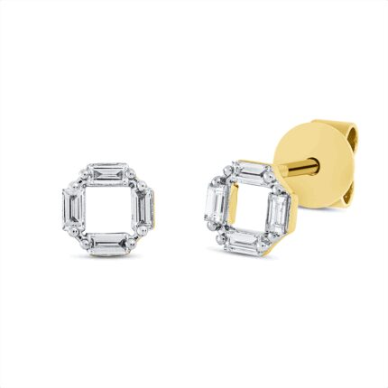 Ohrstecker Gelbgold 18kt 0,12 Diamantschmuck mit 8 Diamanten - 2U197