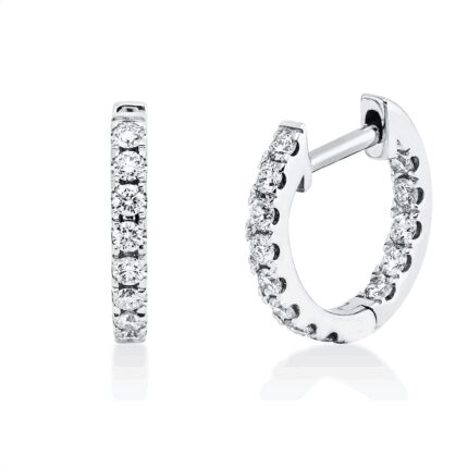 Creolen Weißgold 18kt 0,37 Diamantschmuck mit 26 Diamanten - 2U205