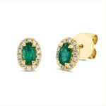 Ohrstecker Gelbgold 18kt 0,13 Diamantschmuck Farbstein 0,44 ct - 2U233