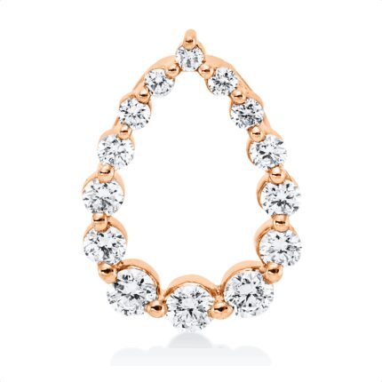 Anhänger Rosegold 18kt 0,38 Diamantschmuck mit 14 Diamanten - 3H318