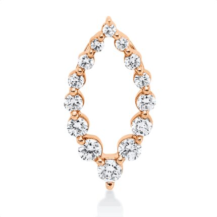 Anhänger Rosegold 18kt 0,34 Diamantschmuck mit 14 Diamanten - 3H319