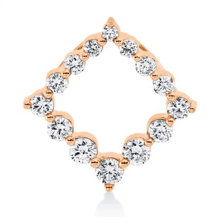 Anhänger Rosegold 18kt 0,40 Diamantschmuck mit 14 Diamanten - 3H323