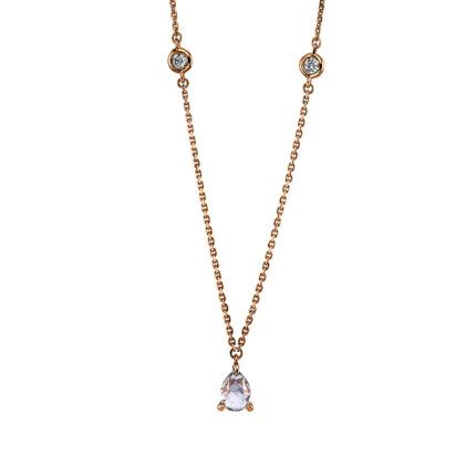 Collier Rosegold 18kt 0,56 Diamantschmuck mit 3 Diamanten - 4G862