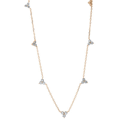 Collier Rosegold 18kt 0,95 Diamantschmuck mit 21 Diamanten - 4J206