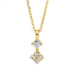 Collier Gelbgold 18kt 0,10 Diamantschmuck mit 5 Diamanten - 4J644