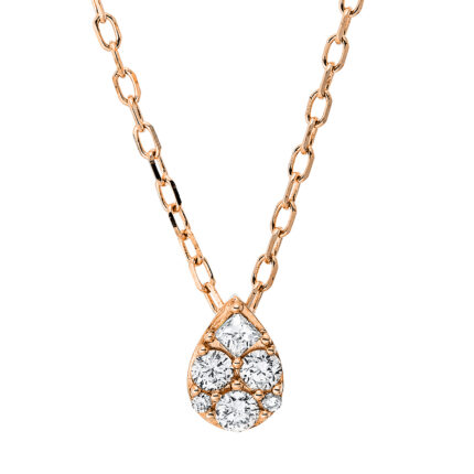 Collier Rosegold 18kt 0,14 Diamantschmuck mit 6 Diamanten - 4J865