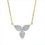 Collier Gelbgold 18kt 0,22 Diamantschmuck mit 33 Diamanten - 4K083