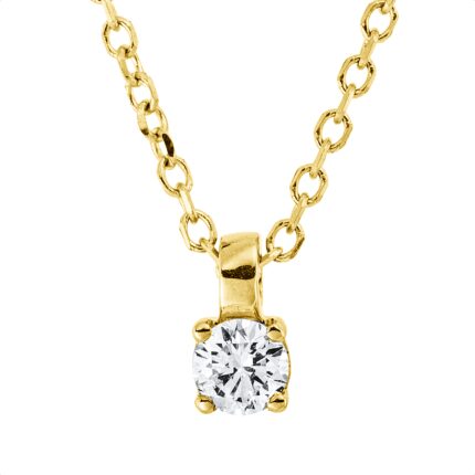 Collier 4er-Krappe Gelbgold 18kt 0,09 Diamantschmuck mit 1 Diamanten - 4N891