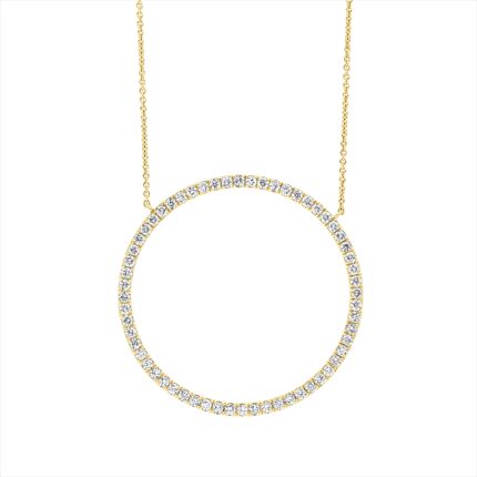 Collier Weißgold 18kt 1,37 Diamantschmuck mit 60 Diamanten - 4O115