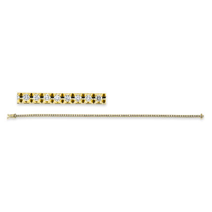 Armband 4er-Krappe Gelbgold 18kt 1,00 Diamantschmuck mit 86 Diamanten - 5D753