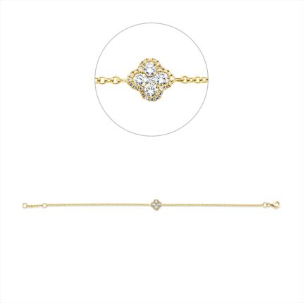 Armband Gelbgold 18kt 0,32 Diamantschmuck mit 29 Diamanten - 5D969