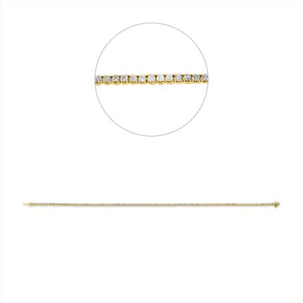 Armband 4er-Krappe Gelbgold 18kt 1,00 Diamantschmuck mit 108 Diamanten - 5F183
