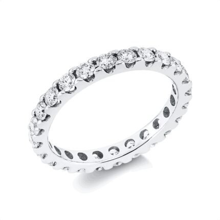 Memoire Weißgold 18kt 1,27 Diamantringe mit 24 Diamanten - 1GO90