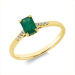 Farbstein 4er-Krappe Gelbgold 18kt 0,04 Diamantringe Farbstein 0,52 ct - 1HL99