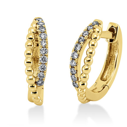 Creolen Gelbgold 18kt 0,11 Diamantschmuck mit 20 Diamanten - 2Q378