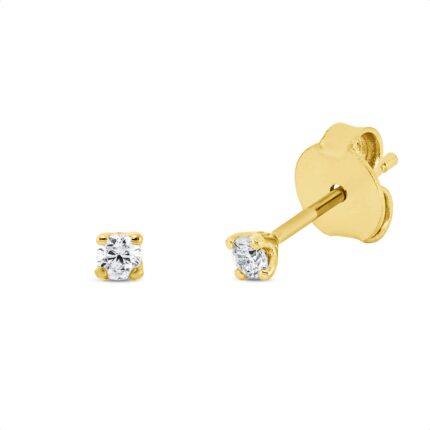 Ohrstecker 4er-Krappe Gelbgold 18kt 0,11 Diamantschmuck mit 2 Diamanten - 2U258