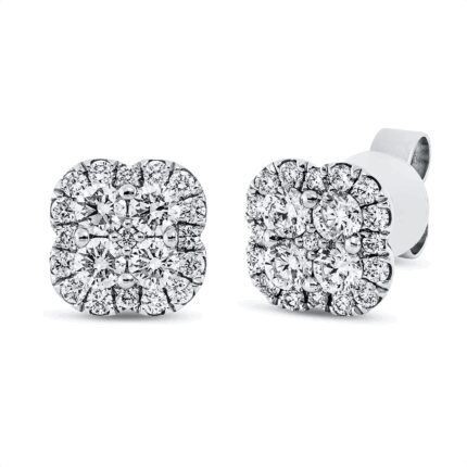 Ohrstecker Weißgold 18kt 0,99 Diamantschmuck mit 42 Diamanten - 2U598