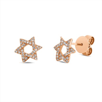Ohrstecker Rosegold 18kt 0,22 Diamantschmuck mit 72 Diamanten - 2U654