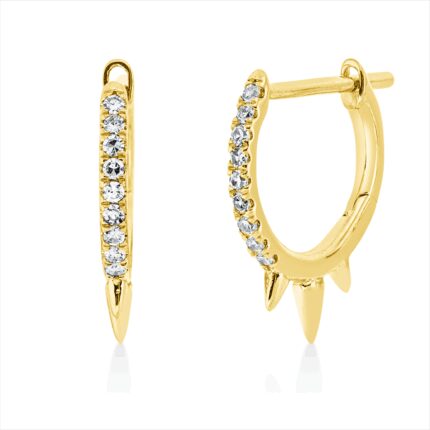 Creolen Gelbgold 18kt 0,07 Diamantschmuck mit 18 Diamanten - 2U907