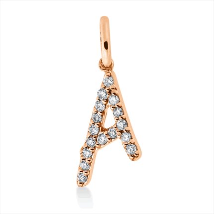 Anhänger Rosegold 18kt 0,07 Diamantschmuck mit 16 Diamanten - 3B592