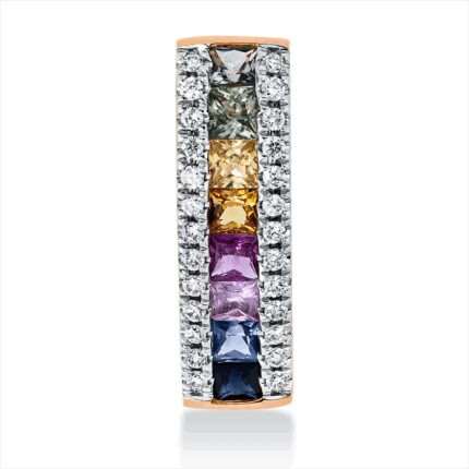 Anhänger Rosegold 18kt 0,13 Diamantschmuck Farbstein 0,72 ct - 3G509