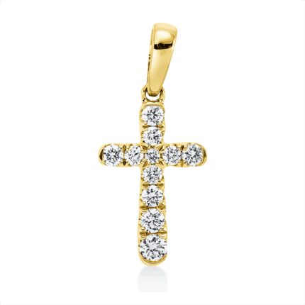 Anhänger Gelbgold 18kt 0,22 Diamantschmuck mit 11 Diamanten - 3H952