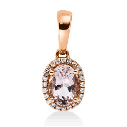 Anhänger Rosegold 18kt 0,07 Diamantschmuck Farbstein 0,75 ct - 3H990
