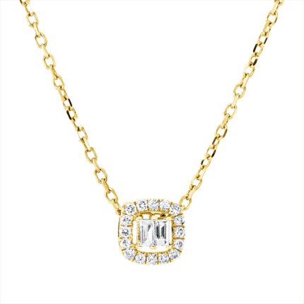 Collier Rosegold 18kt 0,09 Diamantschmuck mit 18 Diamanten - 4N393