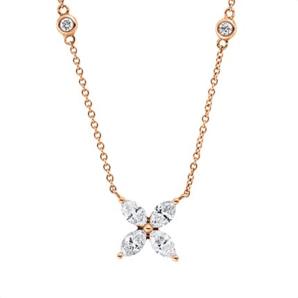 Collier Rosegold 18kt 0,56 Diamantschmuck mit 6 Diamanten - 4N711