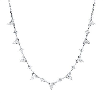 Collier Weißgold 18kt 1,10 Diamantschmuck mit 17 Diamanten - 4O077