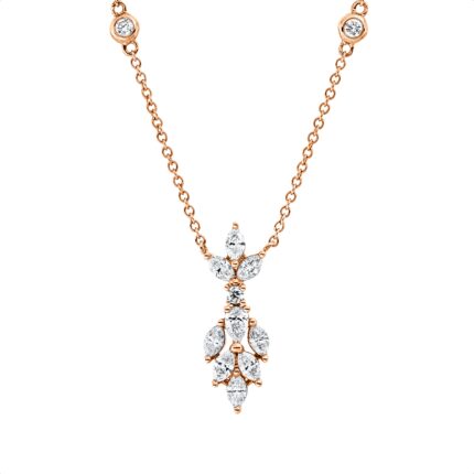Collier Rosegold 18kt 0,47 Diamantschmuck mit 12 Diamanten - 4O102