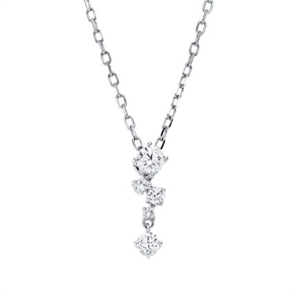 Collier Weißgold 18kt 0,23 Diamantschmuck mit 5 Diamanten - 4O203