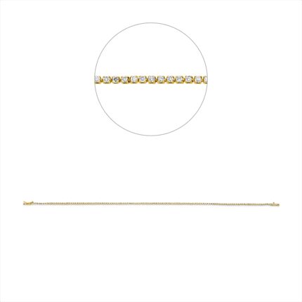 Armband Gelbgold / Weißgold 18kt 0,61 Diamantschmuck mit 129 Diamanten - 5F122