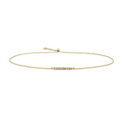 Armband Gelbgold 18kt 0,06 Diamantschmuck mit 9 Diamanten - 5F611