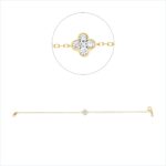 Armband Gelbgold 18kt 0,24 Diamantschmuck mit 5 Diamanten - 5F650