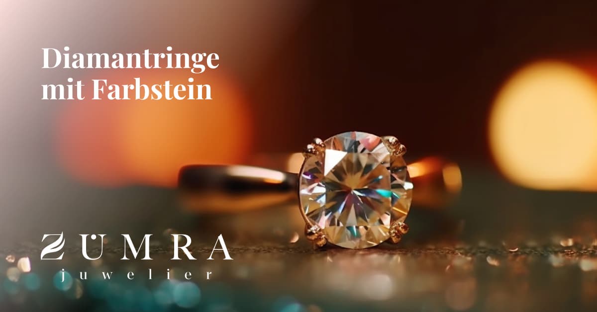 Diamantringe mit Farbstein