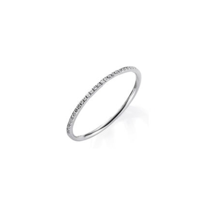 Memoire Weißgold 18kt 0,11 Diamantringe mit 25 Diamanten - 1C355