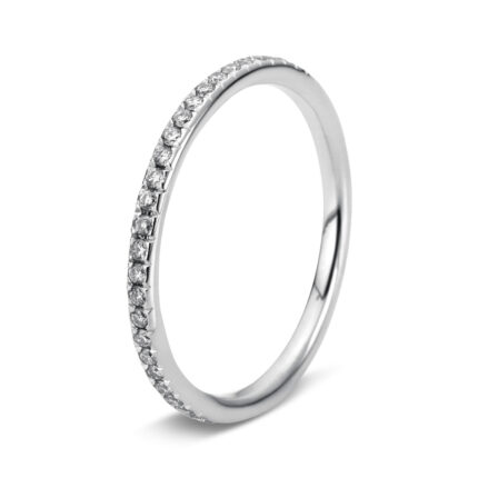 Memoire Weißgold 18kt 0,29 Diamantringe mit 50 Diamanten - 1C372