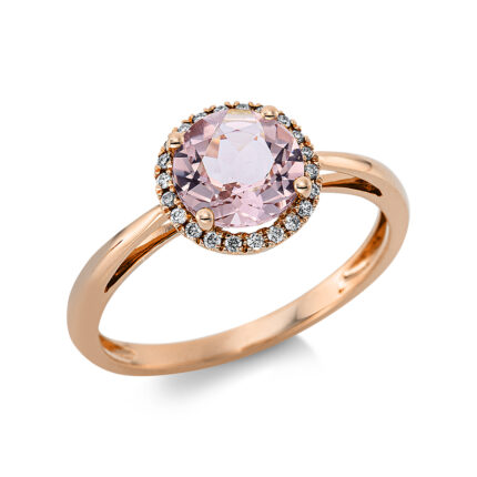 Farbstein Rosegold 18kt 0,10 Diamantringe Farbstein 1,4 ct - 1CD77