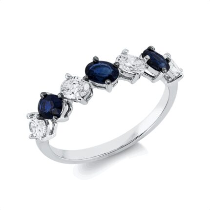 Farbstein Weißgold 18kt 0,60 Diamantringe Farbstein 0,76 ct - 1HO23