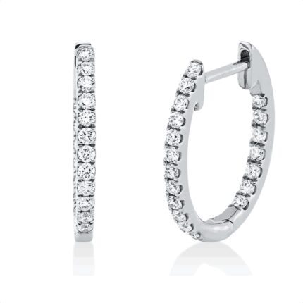 Creolen Weißgold 18kt 0,27 Diamantschmuck mit 38 Diamanten - 2B525