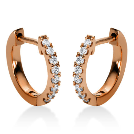Creolen Rosegold 18kt 0,16 Diamantschmuck mit 16 Diamanten - 2I986