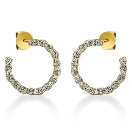 Ohrstecker Gelbgold 18kt 0,44 Diamantschmuck mit 90 Diamanten - 2K166